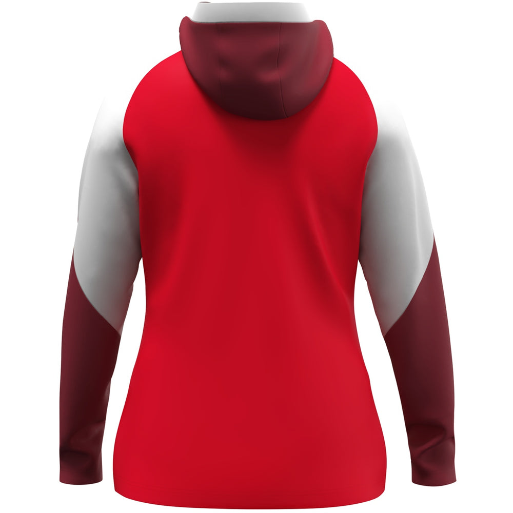 JAKO Kapuzenjacke Dynamic Damen (rot/weiß/dunkelrot)