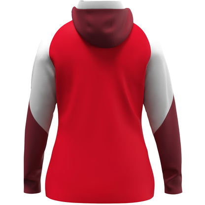 JAKO Kapuzenjacke Dynamic Damen (rot/weiß/dunkelrot)