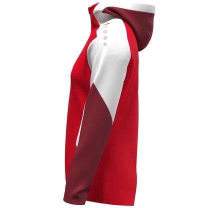 JAKO Kapuzenjacke Dynamic Damen (rot/weiß/dunkelrot)