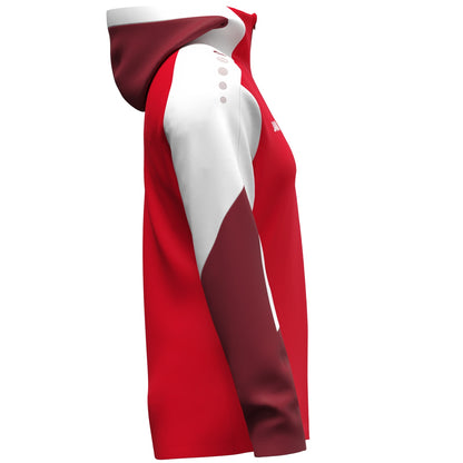 JAKO Kapuzenjacke Dynamic Damen (rot/weiß/dunkelrot)