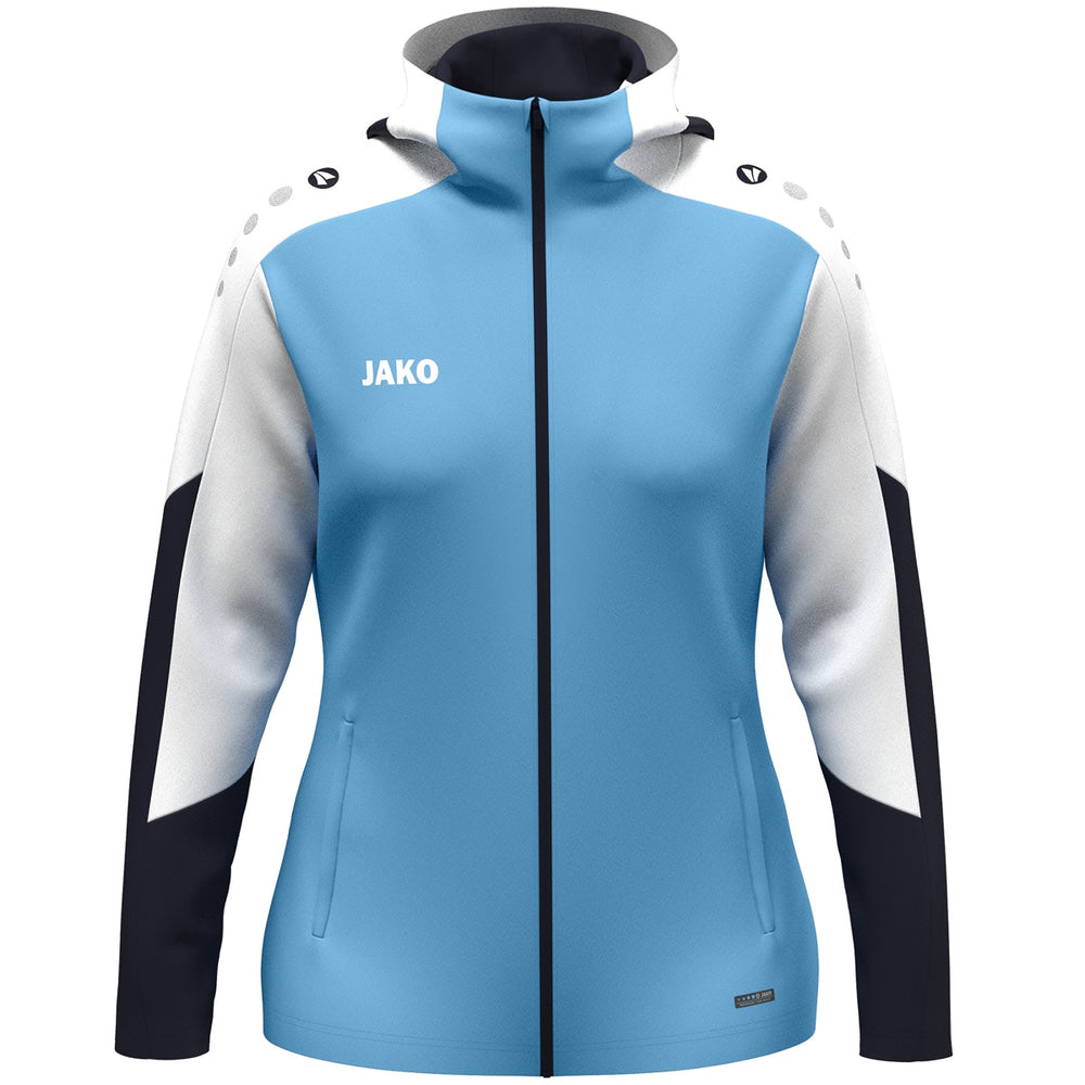 JAKO Kapuzenjacke Dynamic Damen (skyblue/weiß/marine)