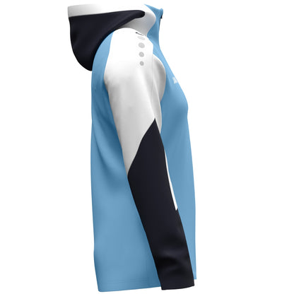 JAKO Kapuzenjacke Dynamic Damen (skyblue/weiß/marine)