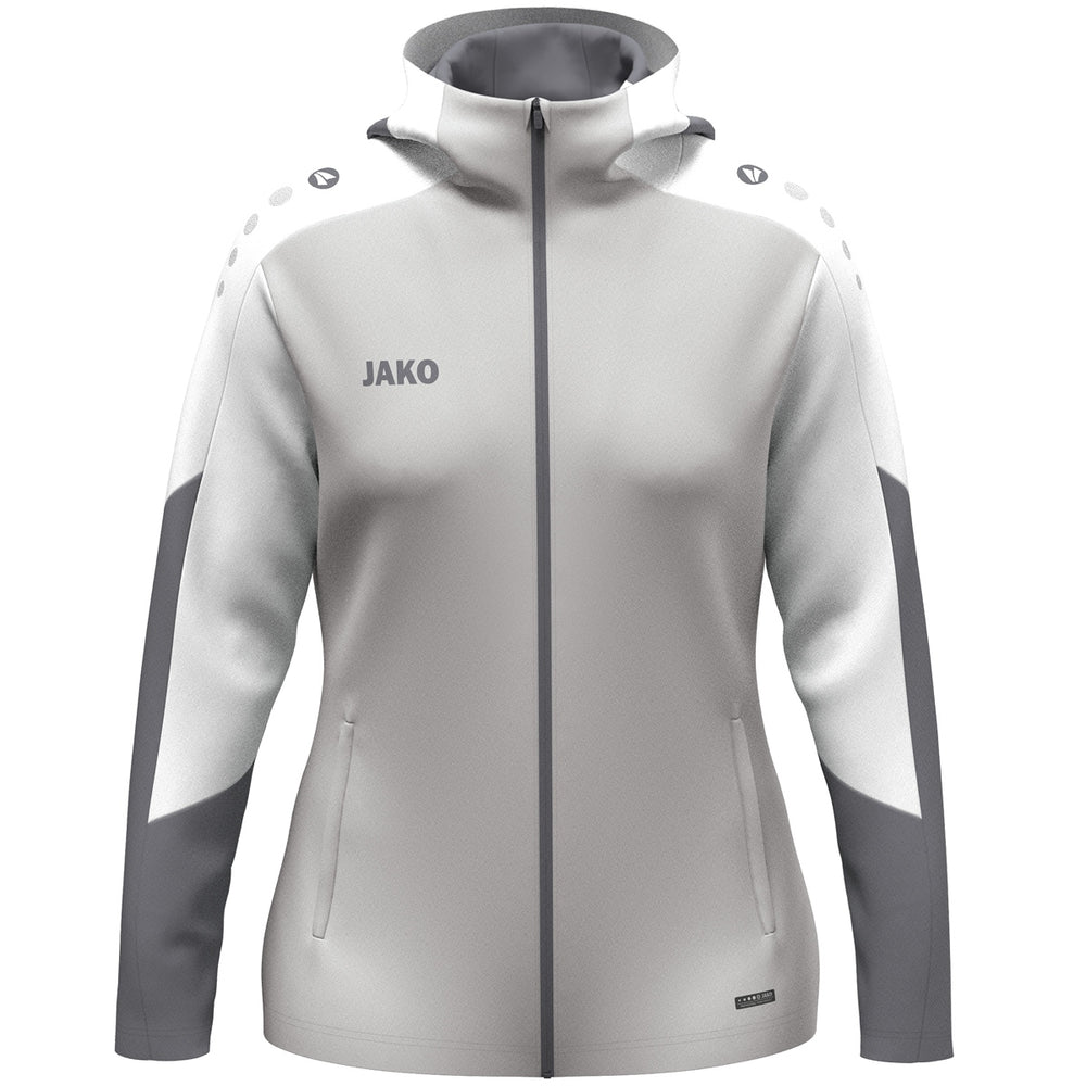 JAKO Kapuzenjacke Dynamic Damen (hellgrau/weiß/grau)