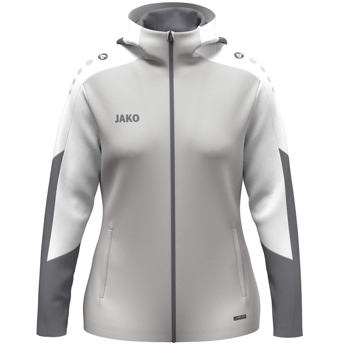 JAKO Kapuzenjacke Dynamic Damen (hellgrau/weiß/grau)