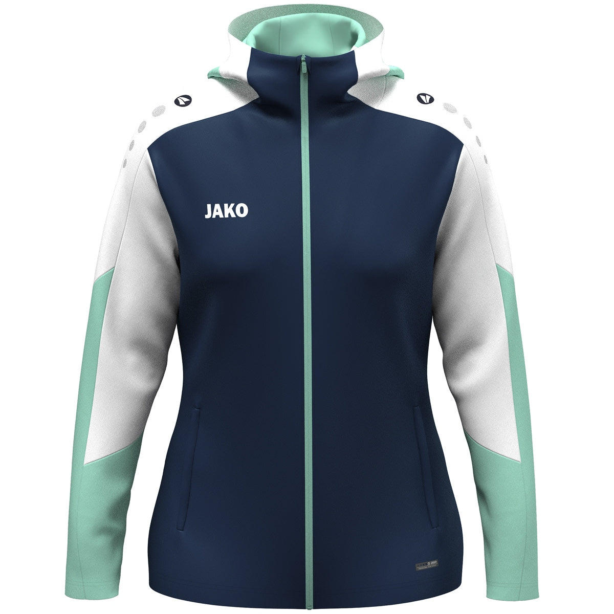 JAKO Kapuzenjacke Dynamic Damen (marine/weiß/minze)