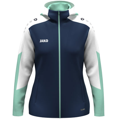JAKO Kapuzenjacke Dynamic Damen (marine/weiß/minze)