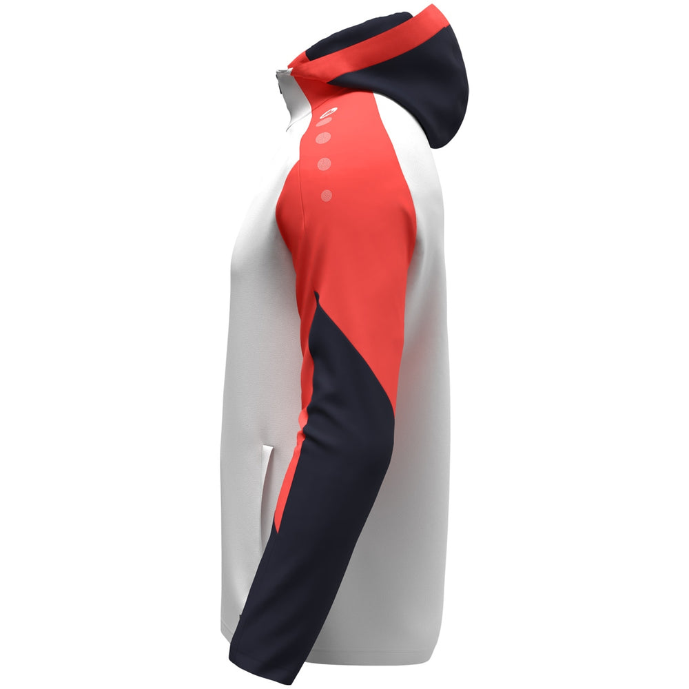 JAKO Kapuzenjacke Dynamic (weiß/coral/marine)