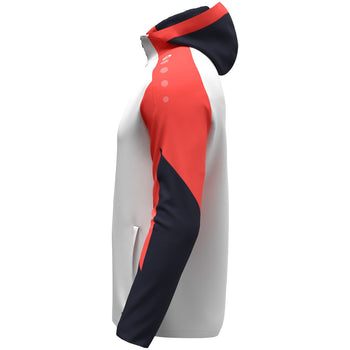 JAKO Kapuzenjacke Dynamic (weiß/coral/marine)