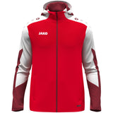 JAKO Kapuzenjacke Dynamic (rot/weiß/dunkelrot)