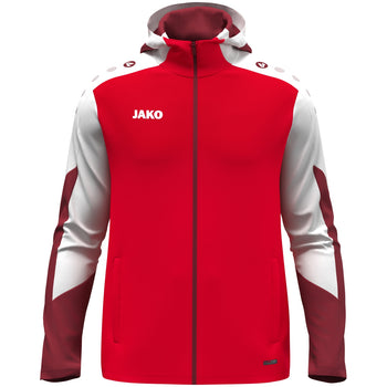 JAKO Kapuzenjacke Dynamic (rot/weiß/dunkelrot)