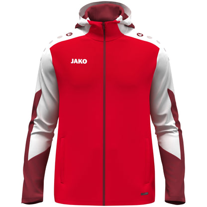 JAKO Kapuzenjacke Dynamic (rot/weiß/dunkelrot)