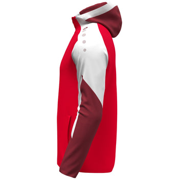 JAKO Kapuzenjacke Dynamic (rot/weiß/dunkelrot)