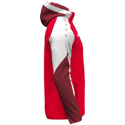 JAKO Kapuzenjacke Dynamic (rot/weiß/dunkelrot)