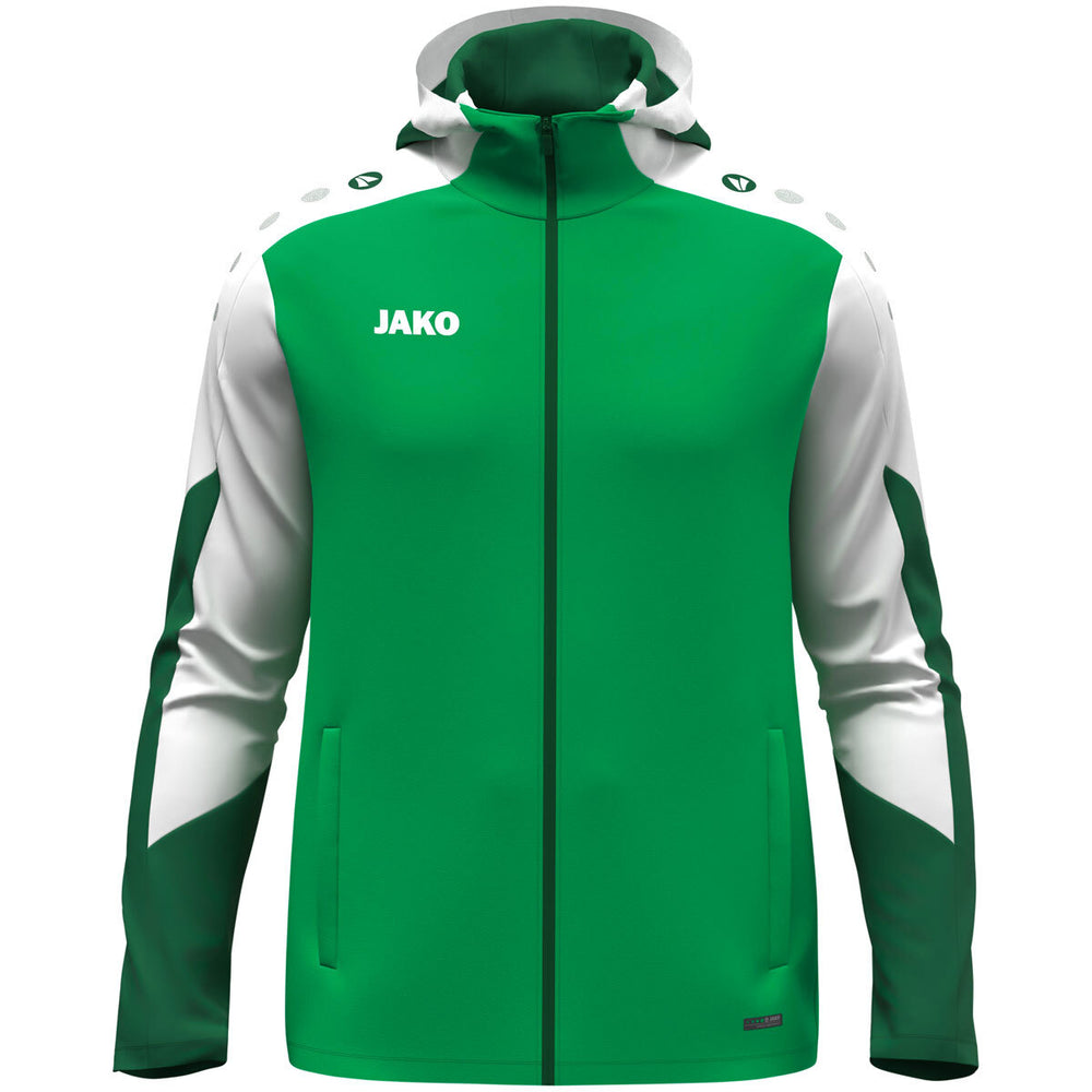 JAKO Kapuzenjacke Dynamic (grün/weiß/dunkelgrün)