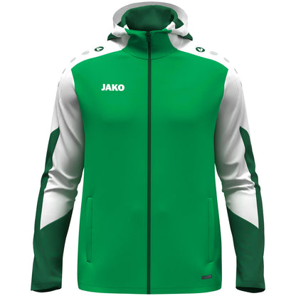 JAKO Kapuzenjacke Dynamic (grün/weiß/dunkelgrün)