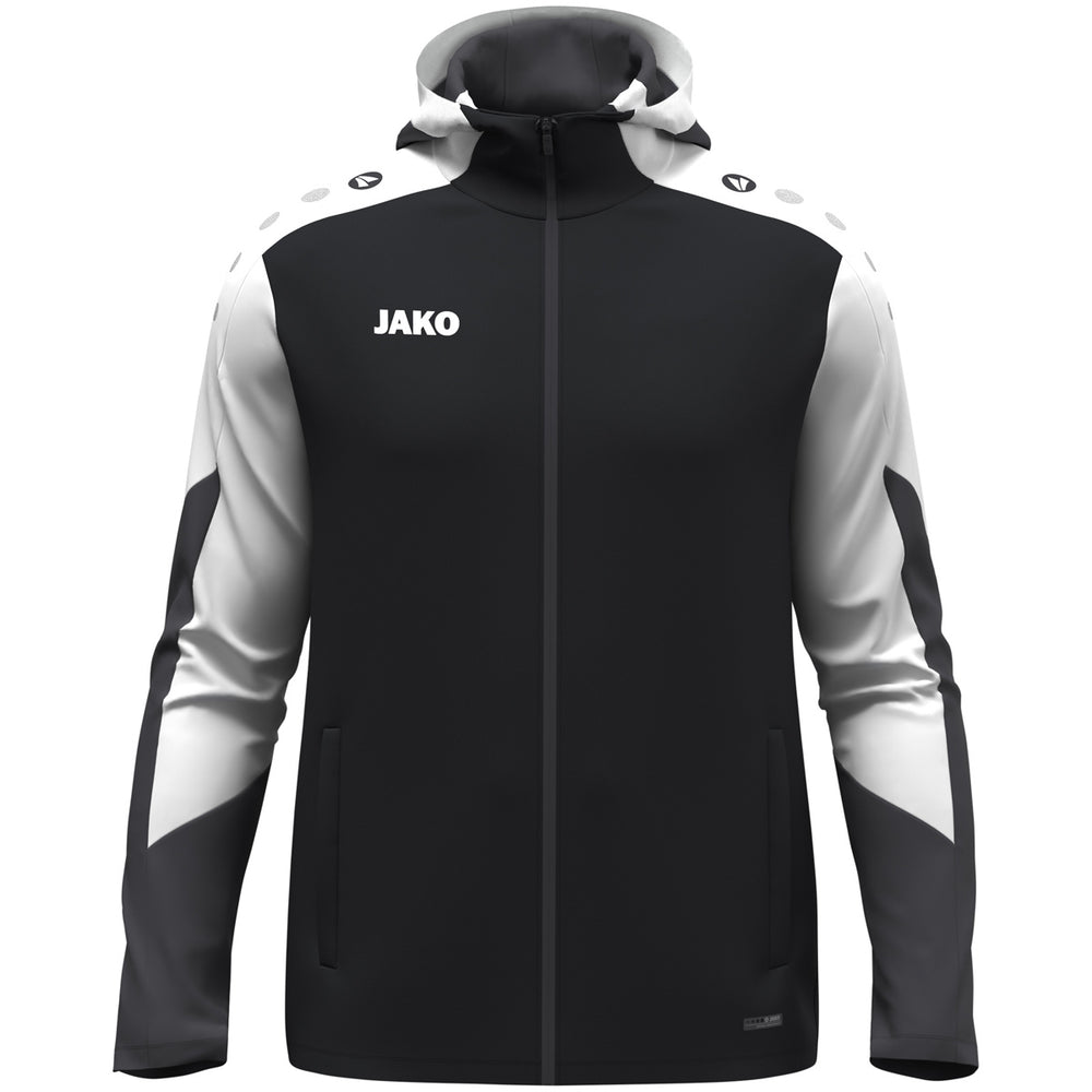 JAKO Kapuzenjacke Dynamic (schwarz/weiß/anthrazit)