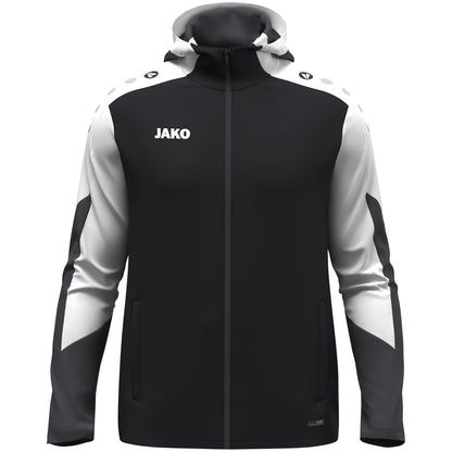 JAKO Kapuzenjacke Dynamic (schwarz/weiß/anthrazit)