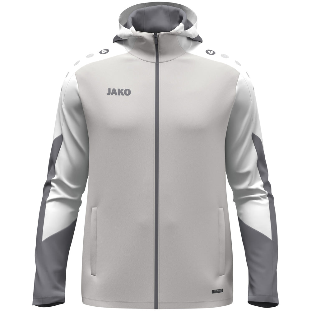 JAKO Kapuzenjacke Dynamic (hellgrau/weiß/grau)