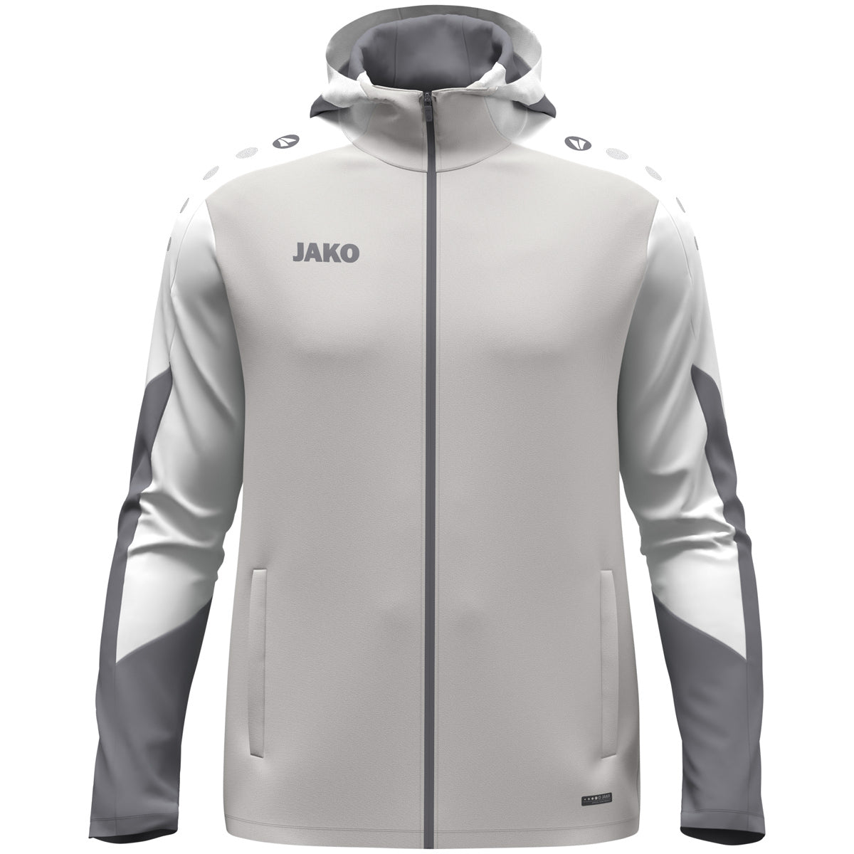 JAKO Kapuzenjacke Dynamic (hellgrau/weiß/grau)