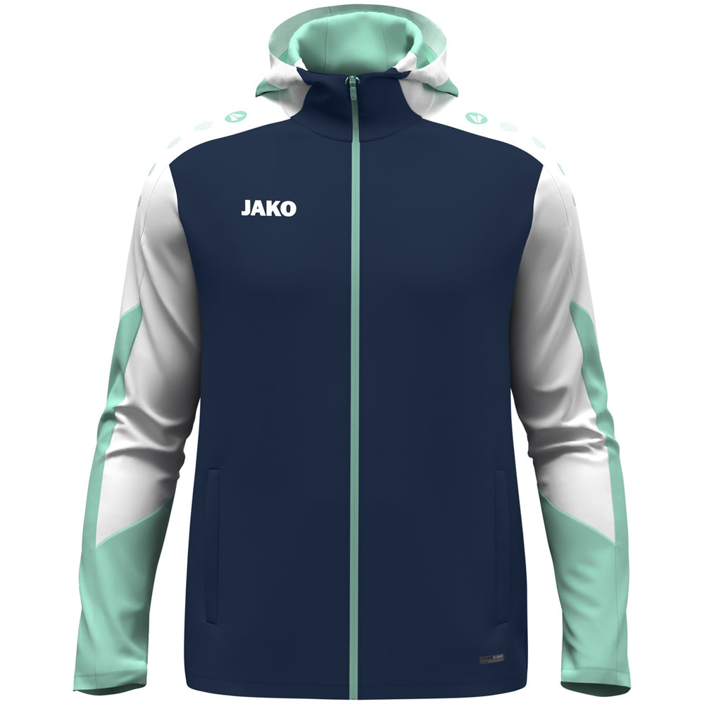 JAKO Kapuzenjacke Dynamic (marine/weiß/minze)
