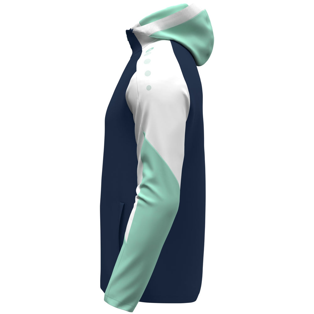 JAKO Kapuzenjacke Dynamic (marine/weiß/minze)