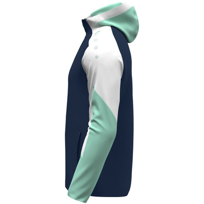 JAKO Kapuzenjacke Dynamic (marine/weiß/minze)