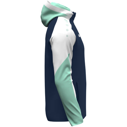 JAKO Kapuzenjacke Dynamic (marine/weiß/minze)