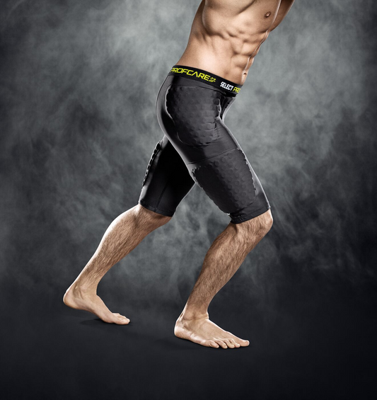 SELECT Kompressions-Hose mit Polster Unisex Schwarz
