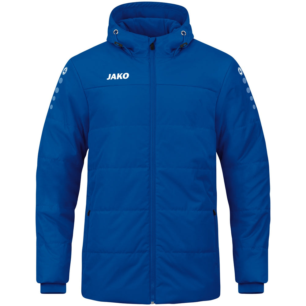 JAKO Coachjacke Team mit Kapuze (royal)