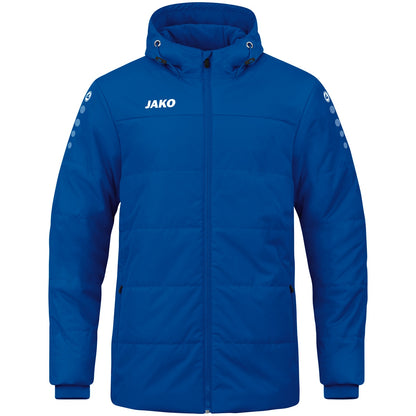 JAKO Coachjacke Team mit Kapuze (royal)