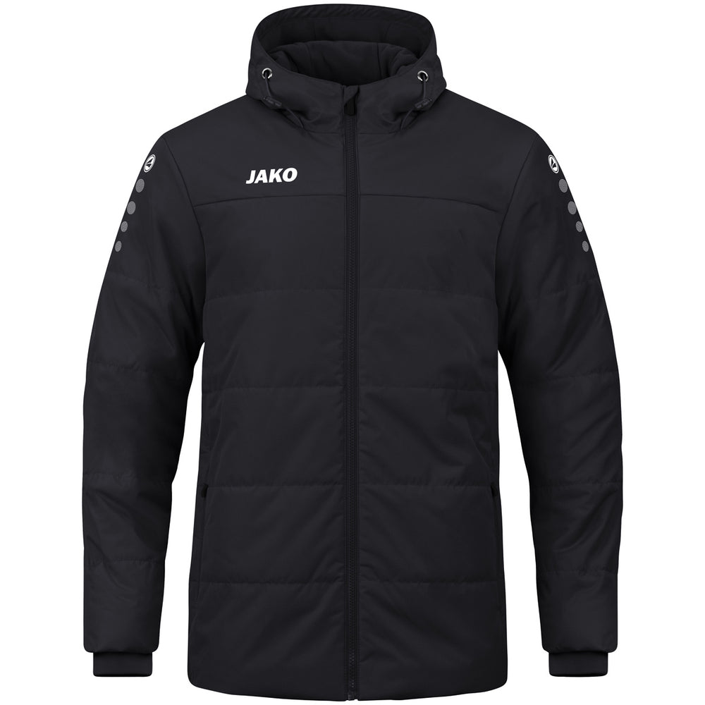 JAKO Coachjacke Team mit Kapuze (schwarz)