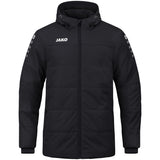 JAKO Coachjacke Team mit Kapuze (schwarz)