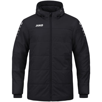 JAKO Coachjacke Team mit Kapuze Kinder Schwarz