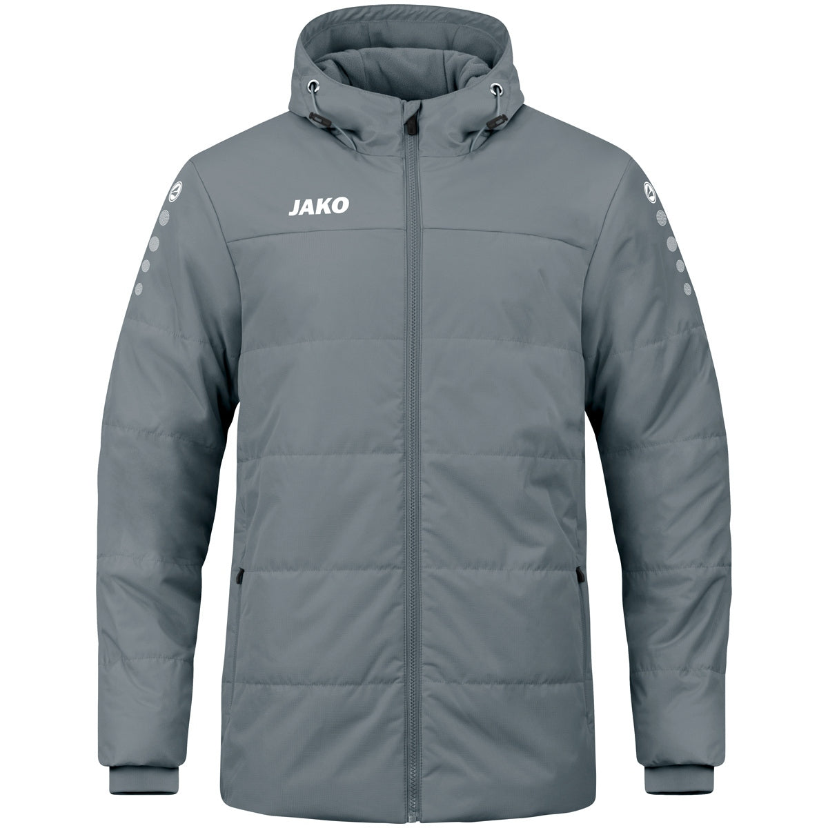 JAKO Coachjacke Team mit Kapuze (steingrau)