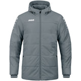 JAKO Coachjacke Team mit Kapuze (steingrau)