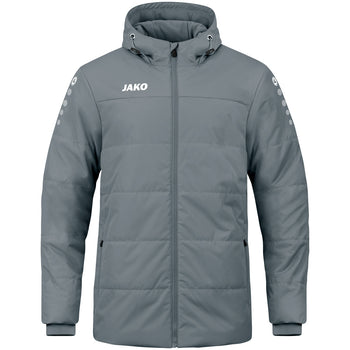 JAKO Coachjacke Team mit Kapuze (steingrau)
