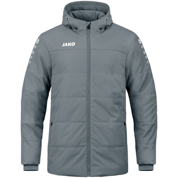 JAKO Coachjacke Team mit Kapuze Kinder Grau