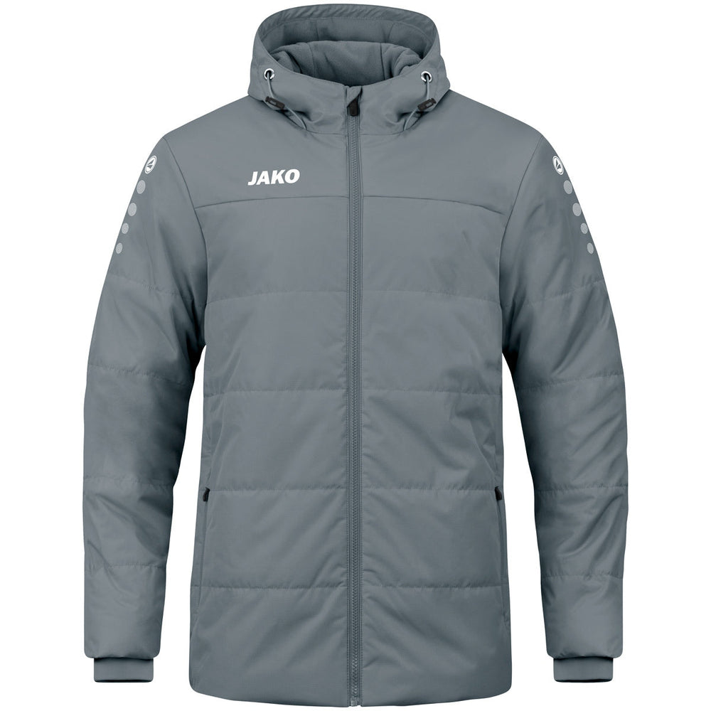 JAKO Coachjacke Team mit Kapuze Kinder Grau