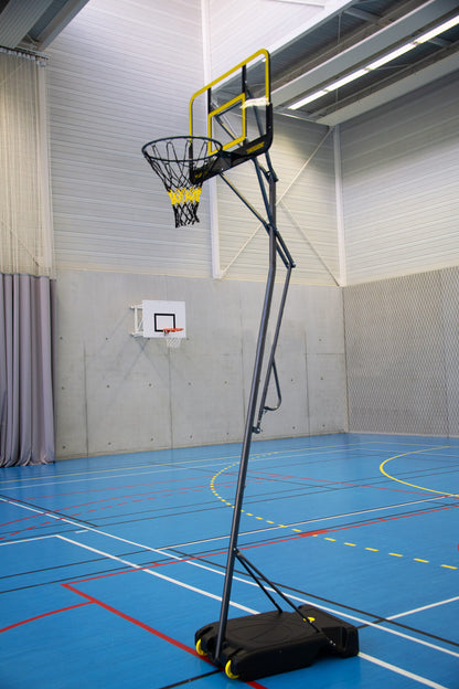 POWERSHOT Mobiler Basketballkorb Senior – höhenverstellbar (gelb/schwarz)