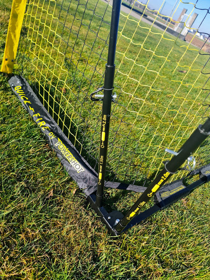 POWERSHOT QUICKFIRE Multi-Size Fußballtor 3,6/4,9 x 1,8/2,1 m (schwarz/gelb)