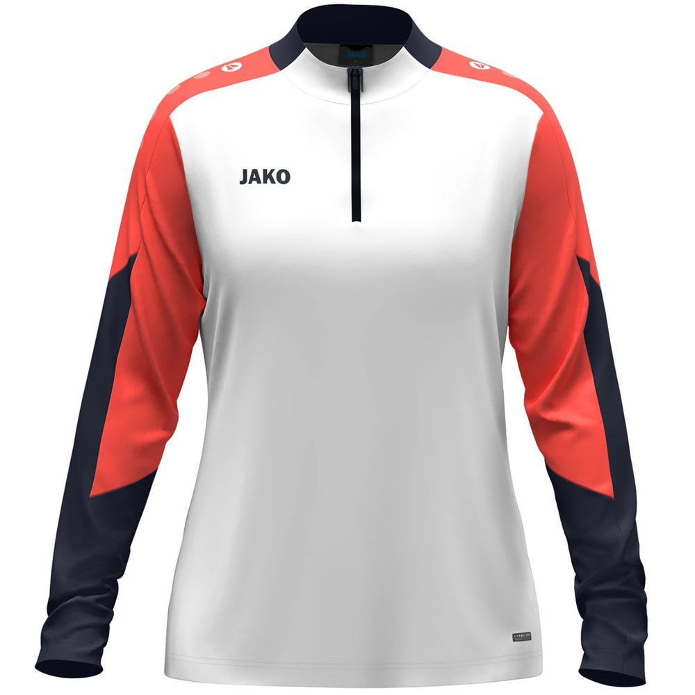 JAKO Ziptop Dynamic Damen (weiß/coral/marine)