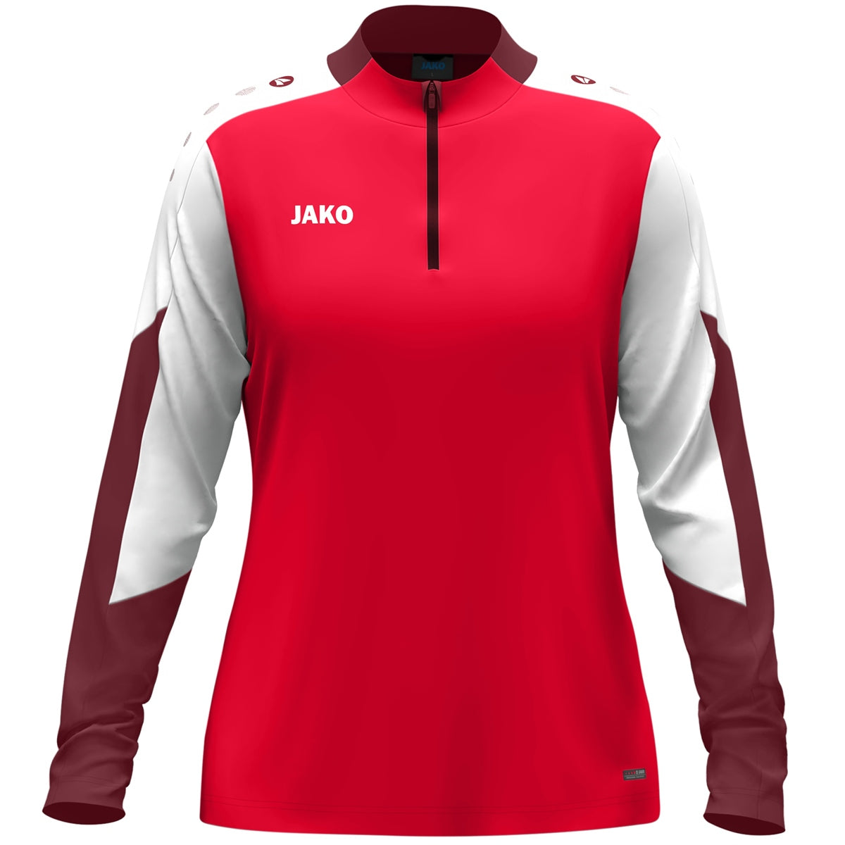 JAKO Ziptop Dynamic Damen (rot/weiß/dunkelrot)