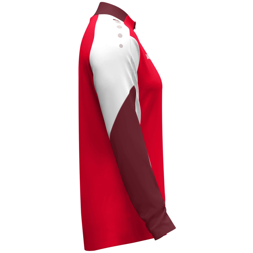 JAKO Ziptop Dynamic Damen (rot/weiß/dunkelrot)