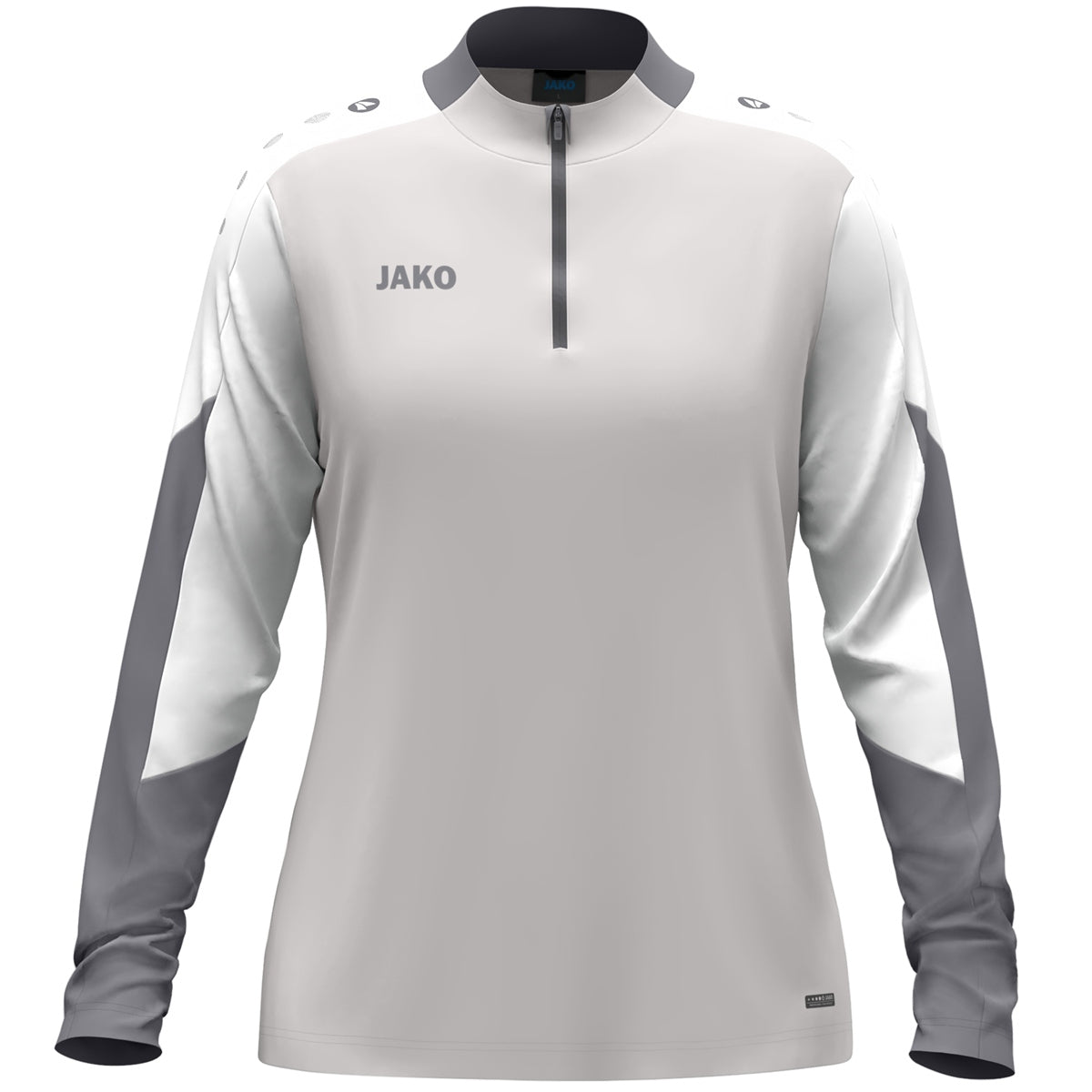 JAKO Ziptop Dynamic Damen (hellgrau/weiß/grau)