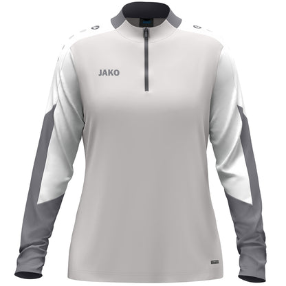 JAKO Ziptop Dynamic Damen (hellgrau/weiß/grau)