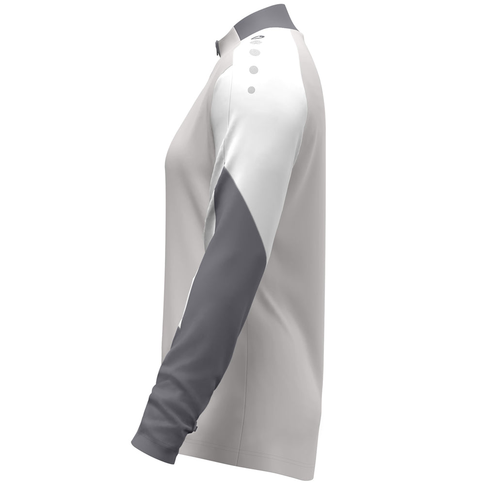 JAKO Ziptop Dynamic Damen (hellgrau/weiß/grau)