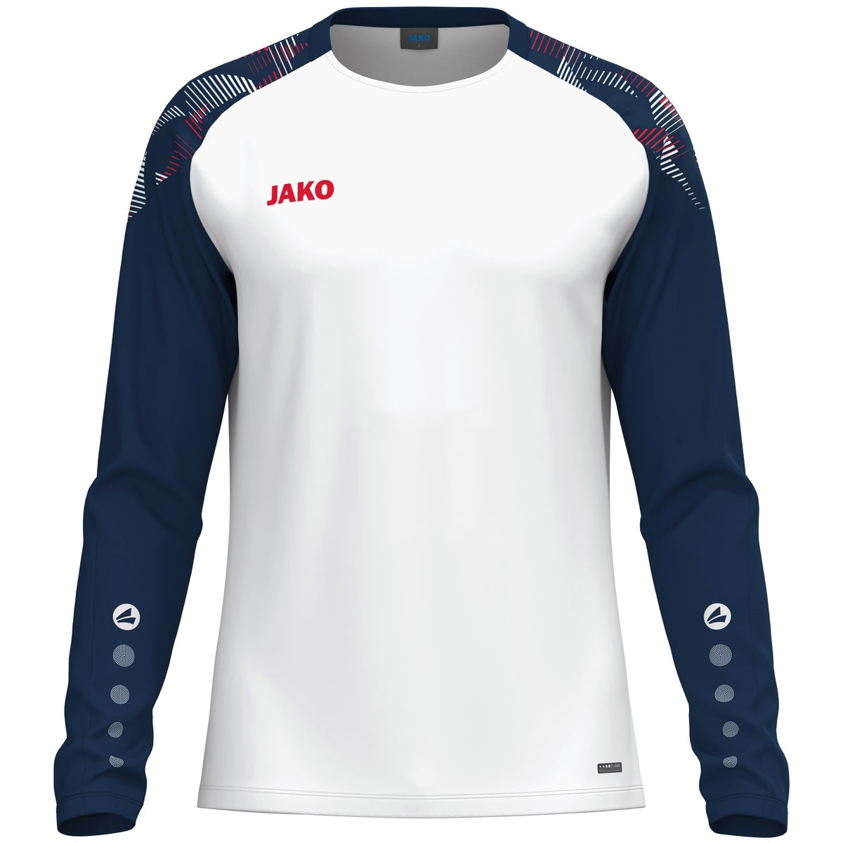 JAKO Longsleeve Sonic (weiß/marine/rot)
