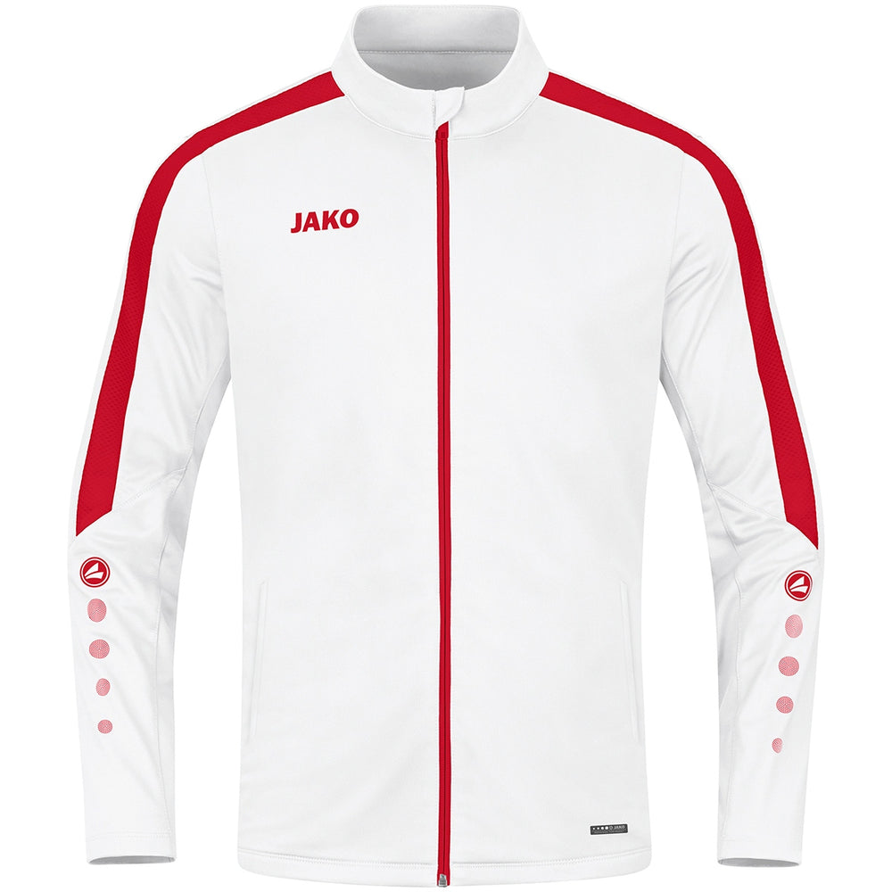 JAKO Polyesterjacke Power (weiß/rot)