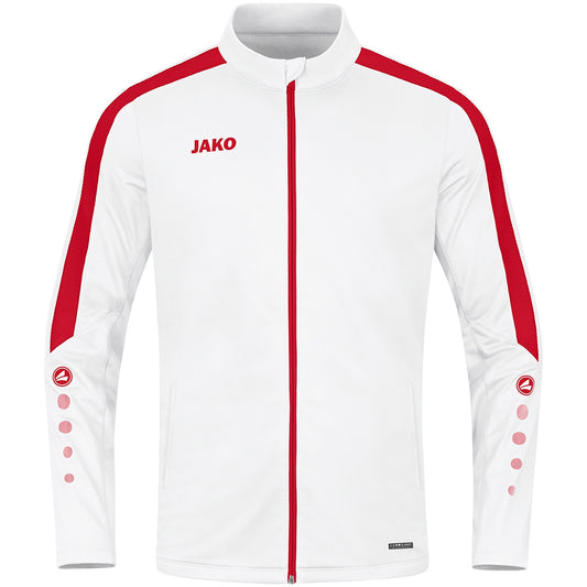 JAKO Polyesterjacke Power (weiß/rot)