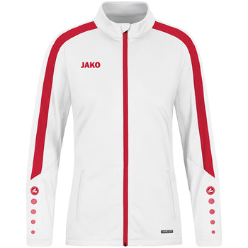 JAKO Polyesterjacke Power Damen (weiß/rot)